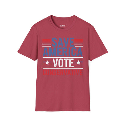 Save America Vote Conservative - Patriotic Election Statement T-Shirt