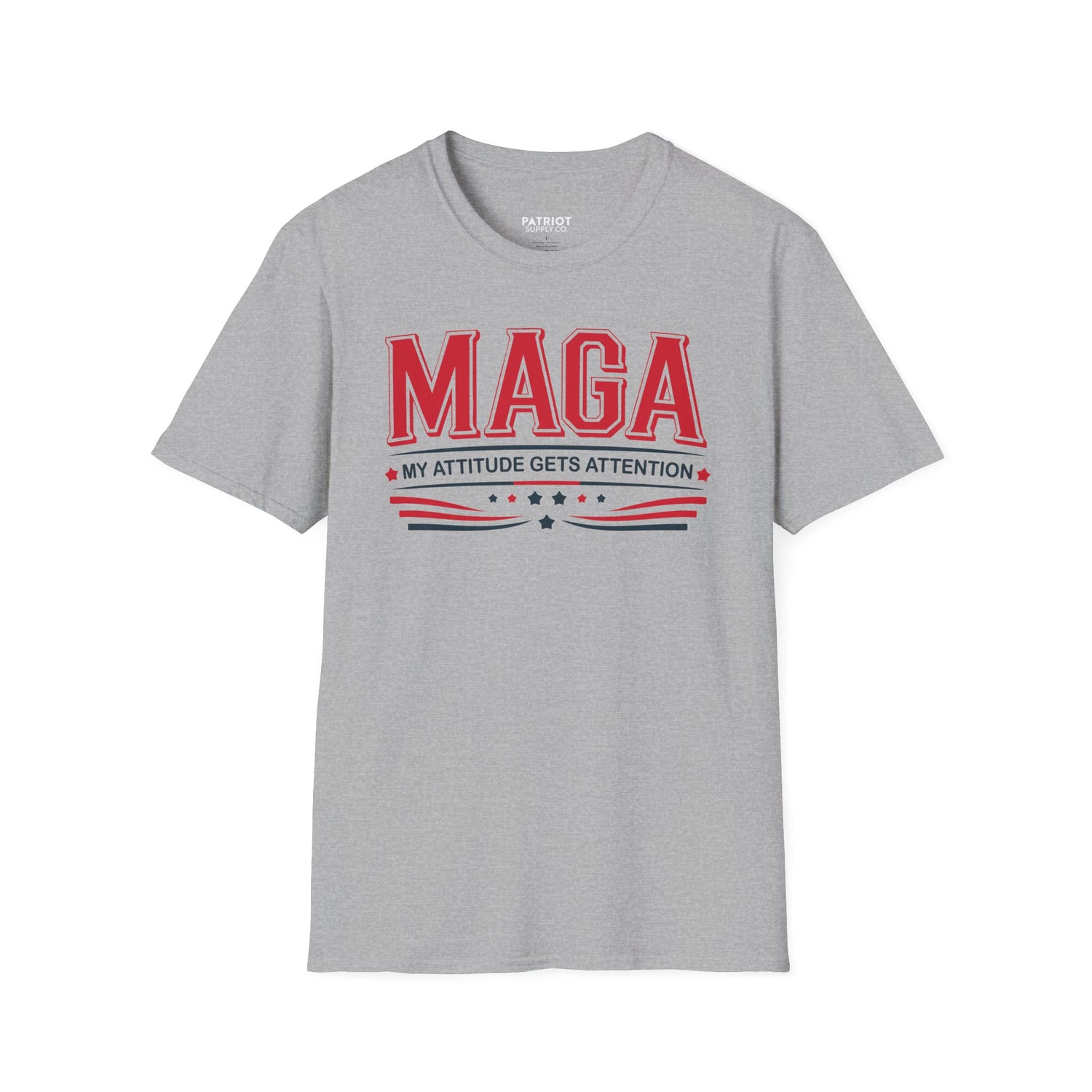 MAGA My Attitude Gets Attention - Bold Conservative Statement T-Shirt