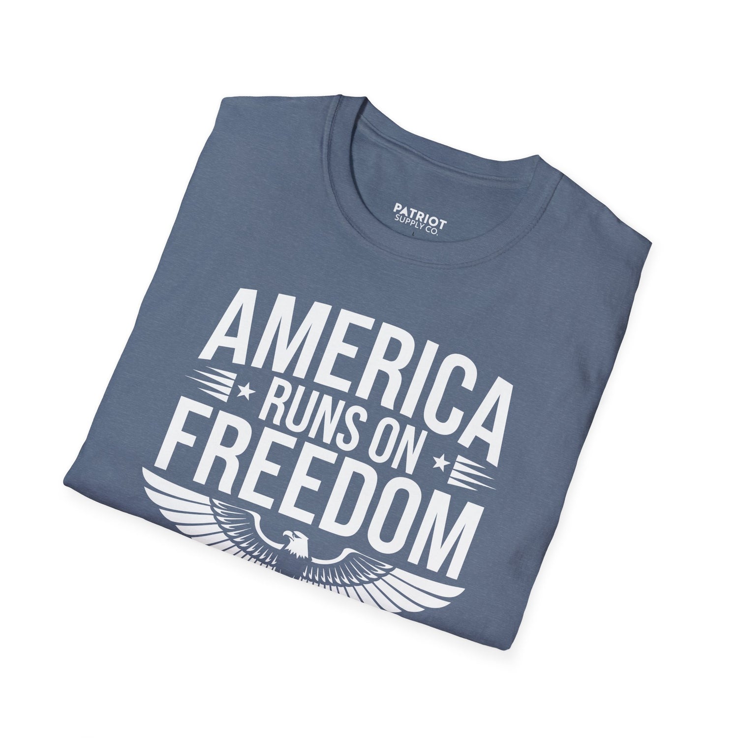 America Runs on Freedom Not Green Energy - Conservative Energy Independence T-Shirt