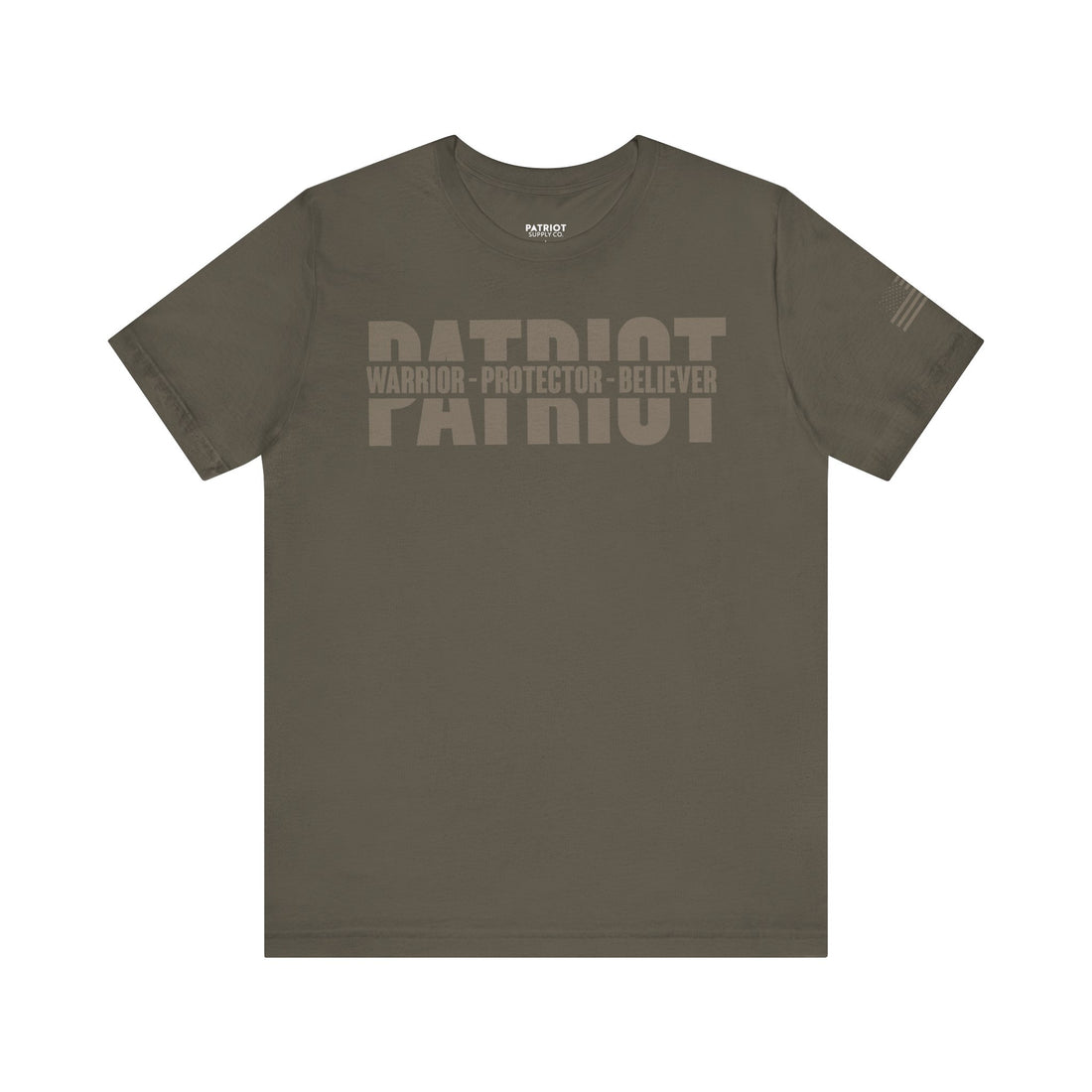 Patriot Warrior Protector Believer - Premium Conservative Patriot Statement T-Shirt