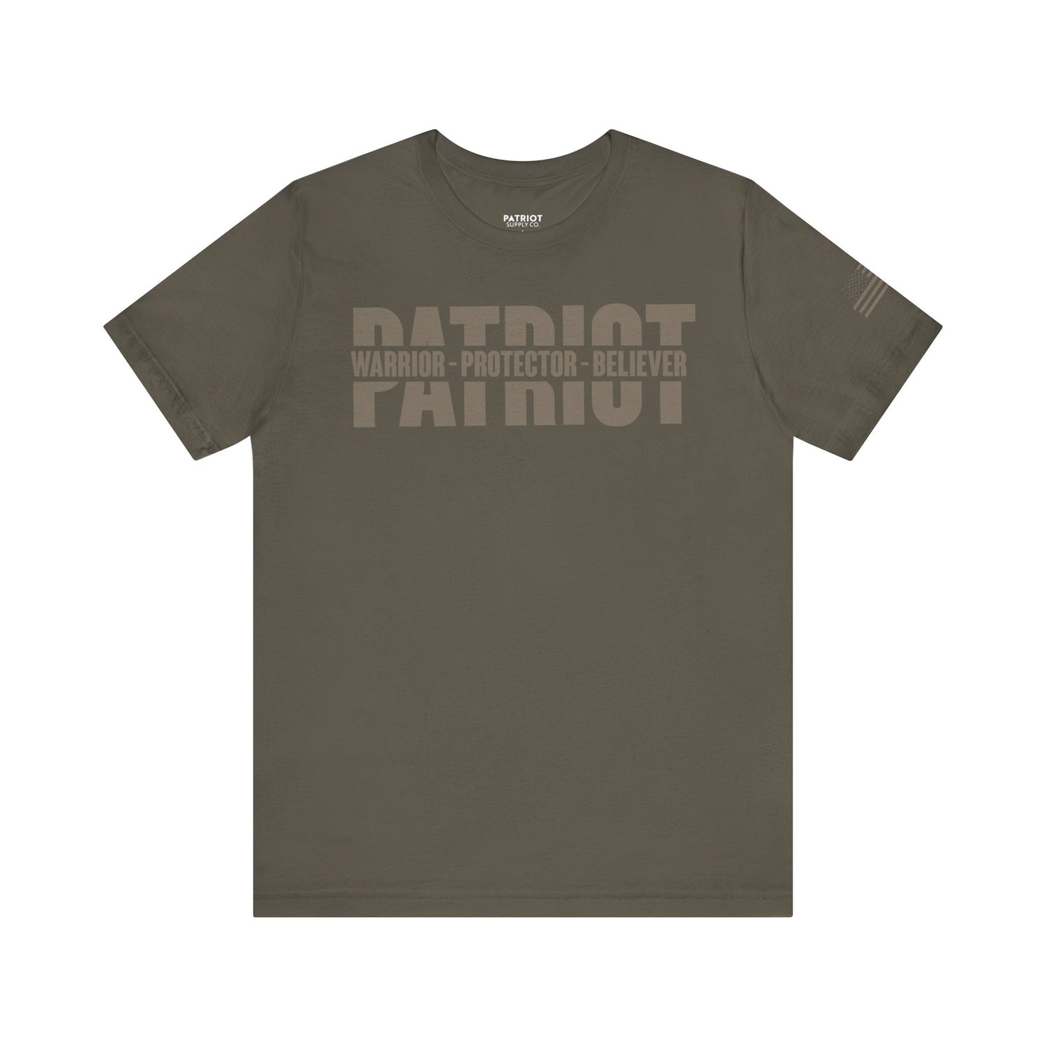 Patriot Warrior Protector Believer - Premium Conservative Patriot Statement T-Shirt