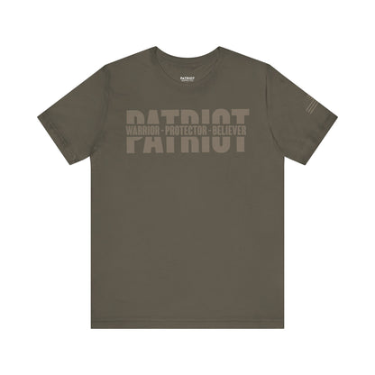 Patriot Warrior Protector Believer - Premium Conservative Patriot Statement T-Shirt