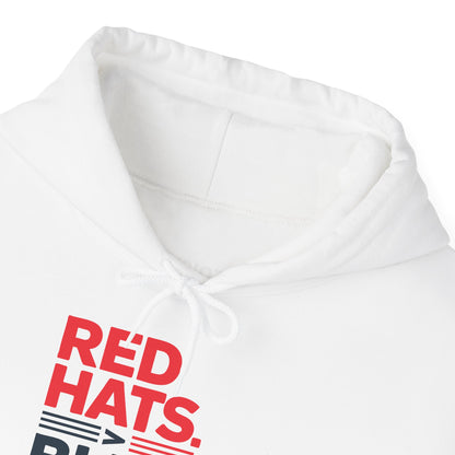 Red Hats &gt; Blue States Hooded Sweatshirt - Conservative State Pride Comfort Wear