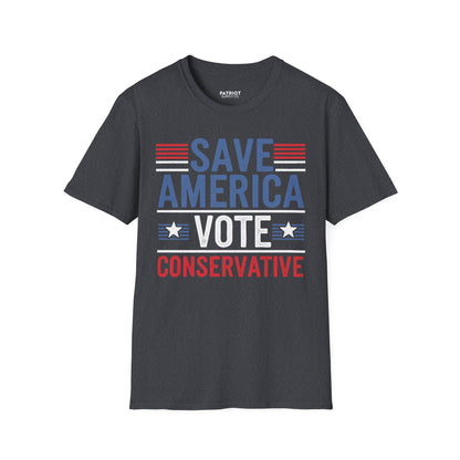 Save America Vote Conservative - Patriotic Election Statement T-Shirt