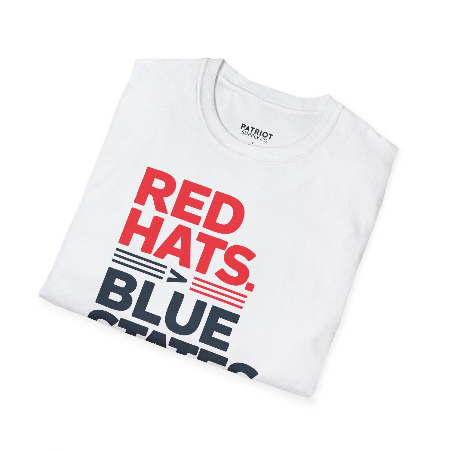 Red Hats &gt; Blue States - Conservative State Pride Statement T-Shirt
