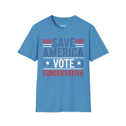 Save America Vote Conservative - Patriotic Election Statement T-Shirt