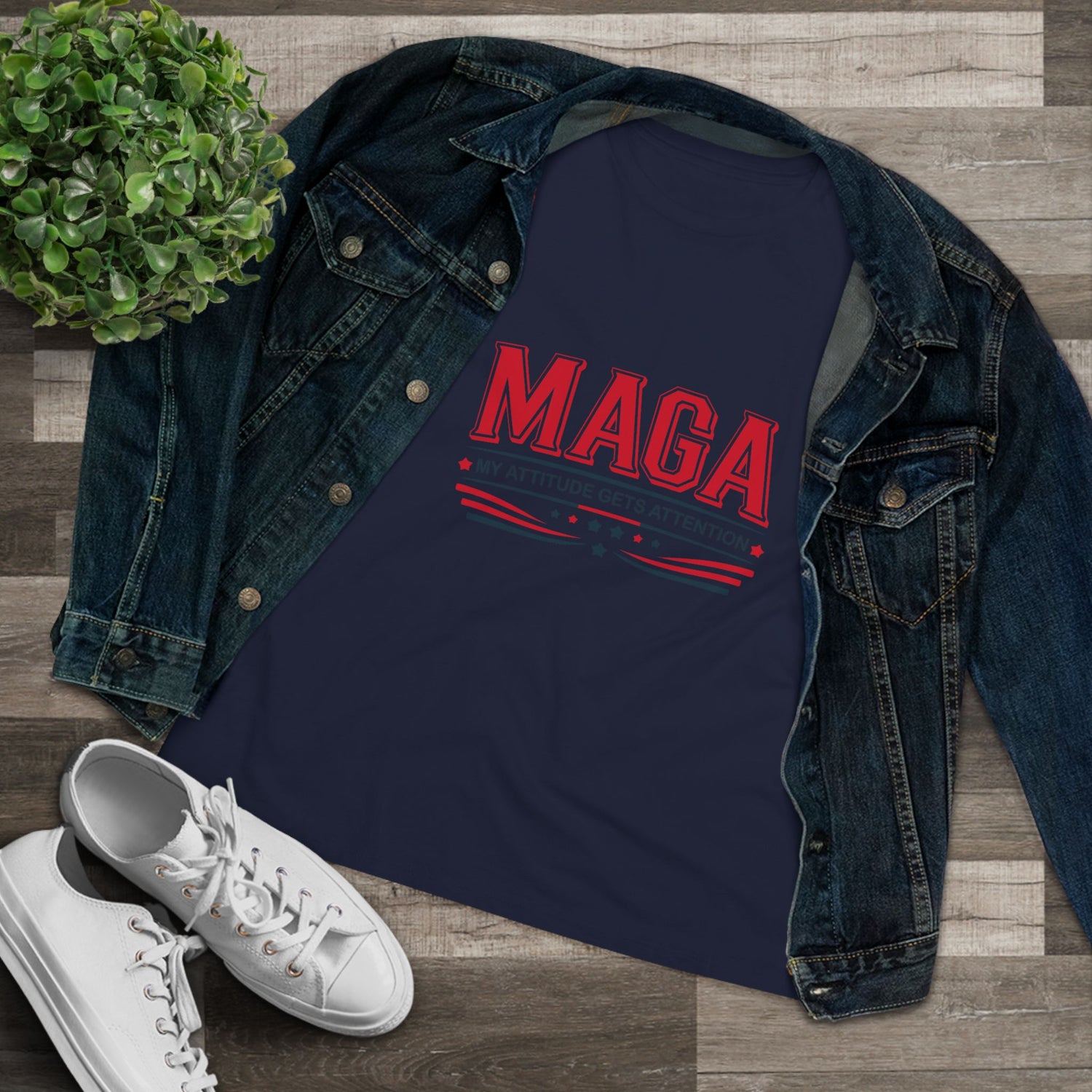 MAGA My Attitude Gets Attention Women&