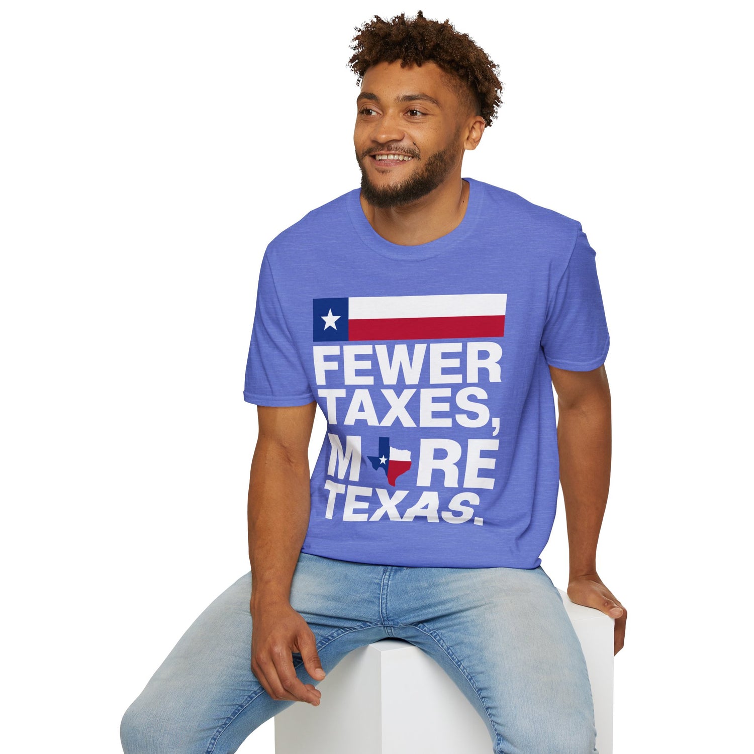 Fewer Taxes More Texas T-Shirt - Conservative Texas Pride Tee | Anti-Tax Lone Star State Apparel