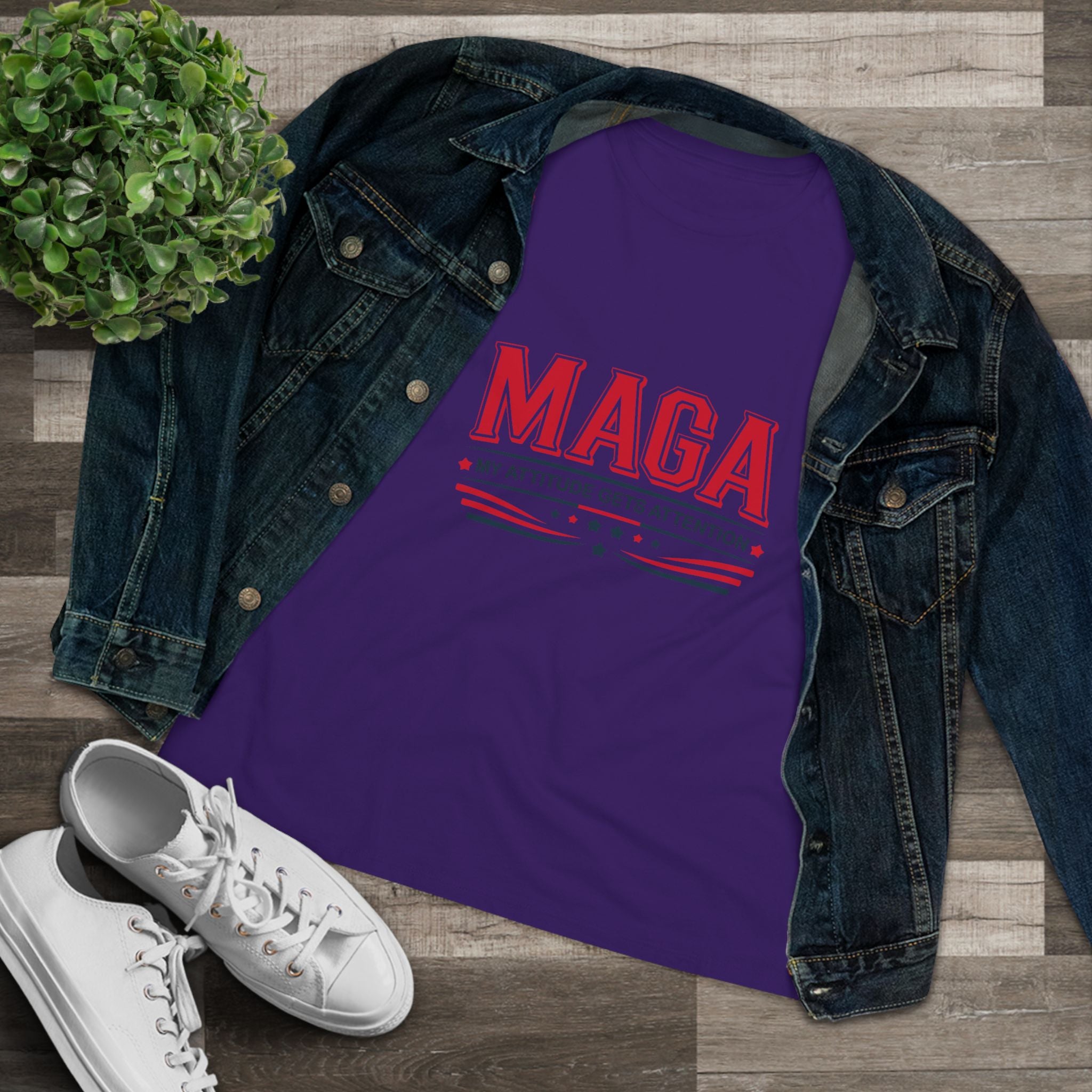MAGA My Attitude Gets Attention Women&