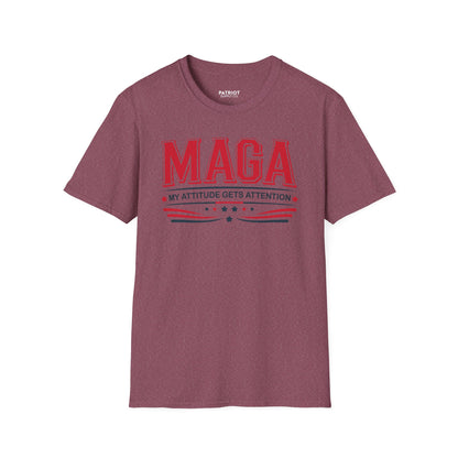 MAGA My Attitude Gets Attention - Bold Conservative Statement T-Shirt
