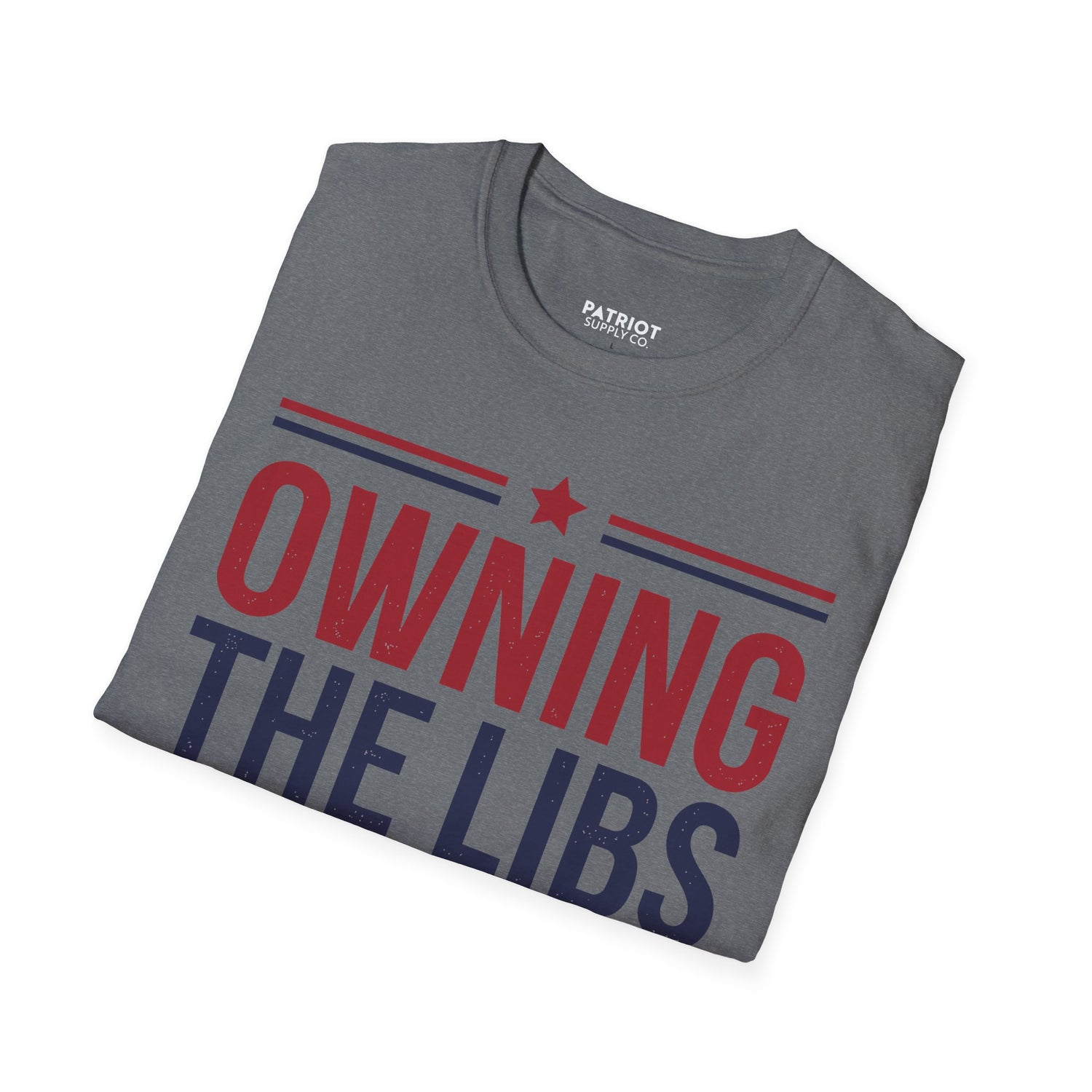Owning The Libs Since Day One - Proud Americans Patriotic T-Shirt - Conservative Election Statement Tee | American Pride Celebration Apparel