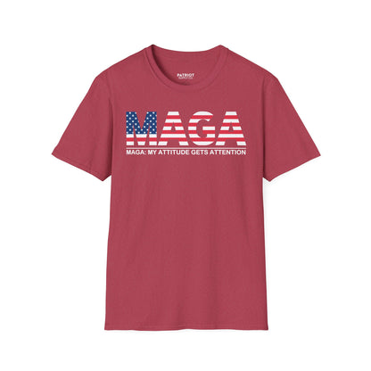 MAGA My Attitude Gets Attention - Bold Conservative Statement T-Shirt