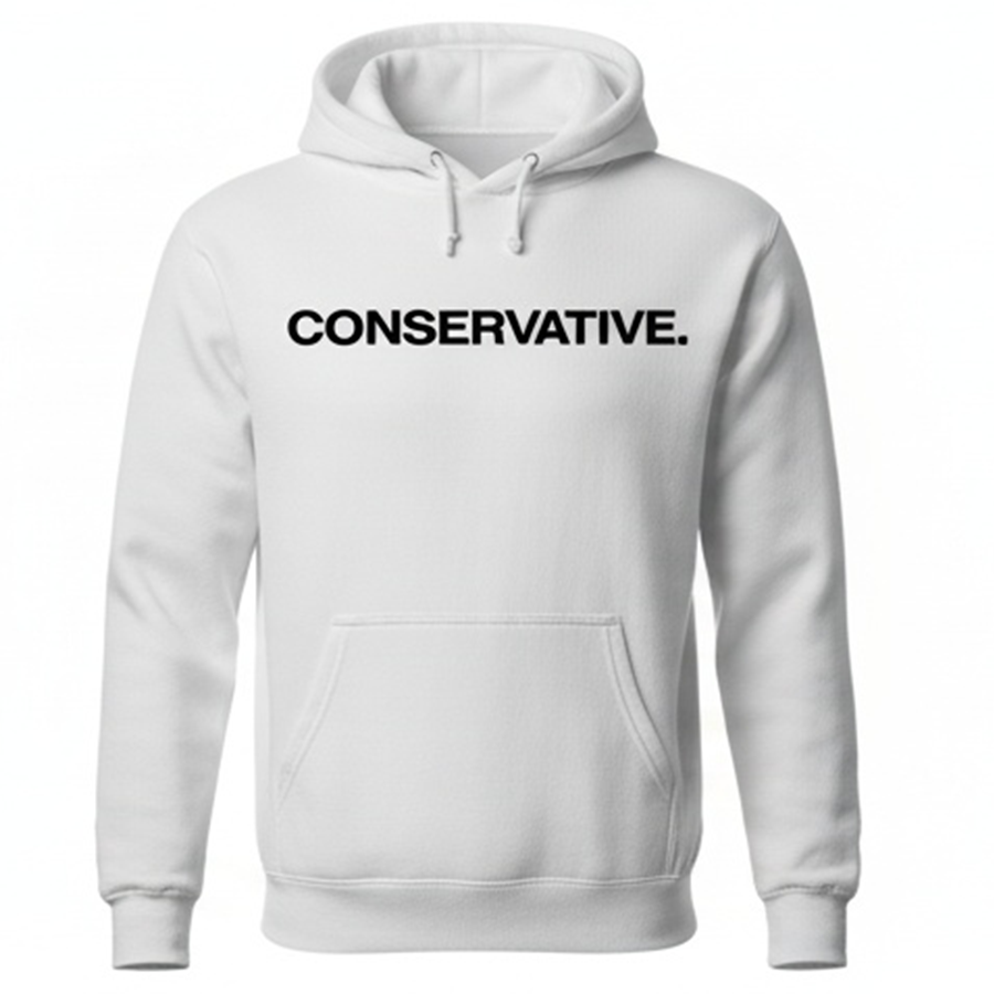Conservative Message Hooded Sweatshirt - Patriotic Statement Comfort Wear