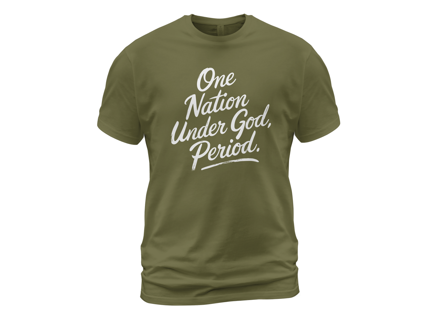 One Nation Under God, Period. - Conservative Faith and Freedom Statement Premium T-Shirt - Patriot Supply Co.