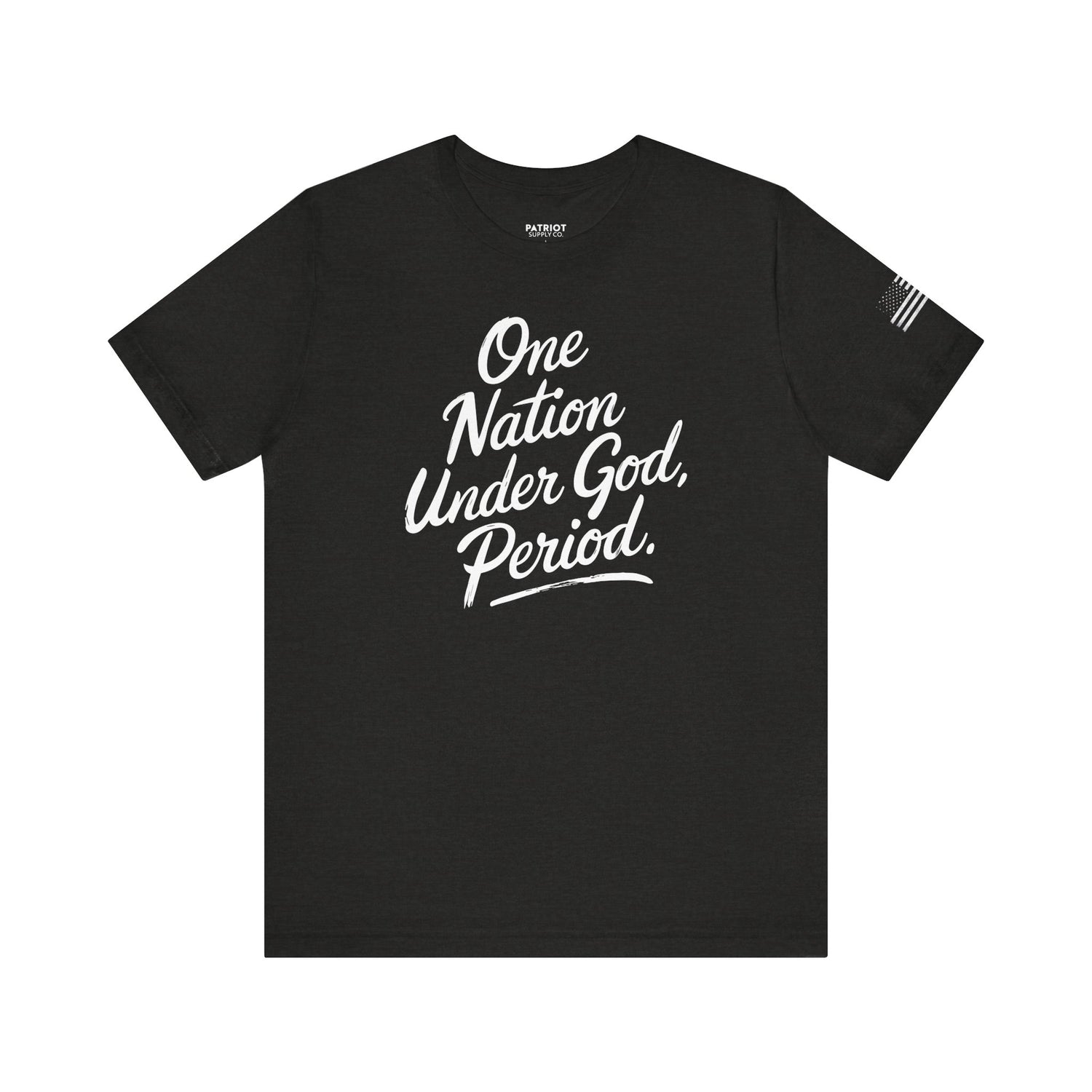 One Nation Under God, Period. - Conservative Faith and Freedom Statement Premium T-Shirt - Patriot Supply Co.