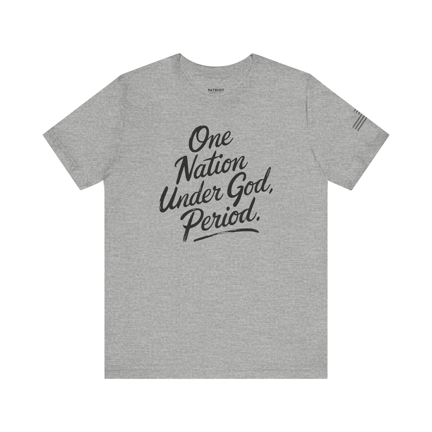 One Nation Under God, Period. - Conservative Faith and Freedom Statement Premium T-Shirt - Patriot Supply Co.
