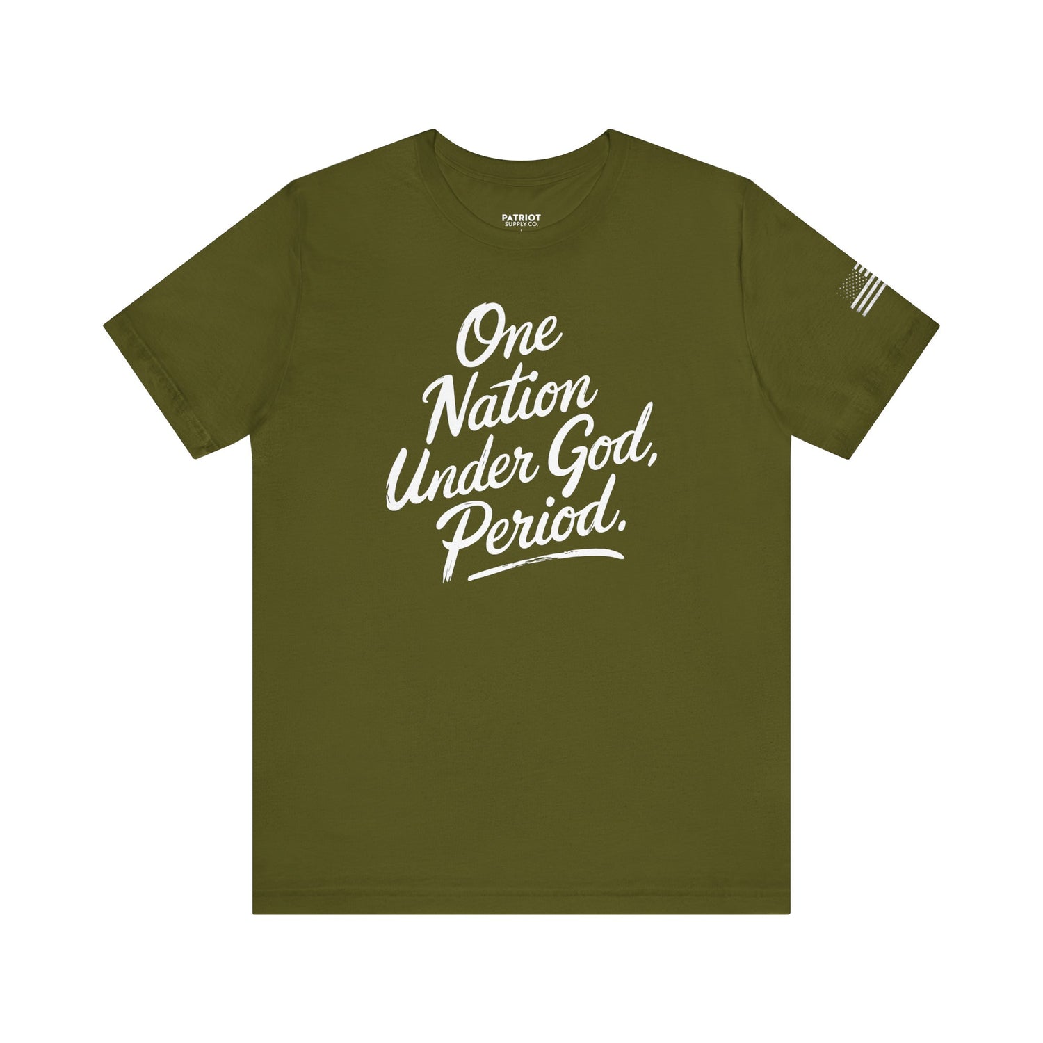 One Nation Under God, Period. - Conservative Faith and Freedom Statement Premium T-Shirt - Patriot Supply Co.