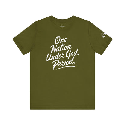 One Nation Under God, Period. - Conservative Faith and Freedom Statement Premium T-Shirt - Patriot Supply Co.