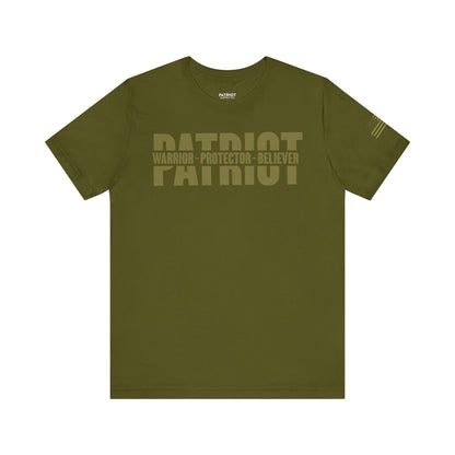 Patriot Warrior Protector Believer - Premium Conservative Patriot Statement T-Shirt - Patriot Supply Co.