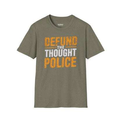 Defund the Thought Police - Conservative Free Speech Statement T-Shirt - Patriot Supply Co.