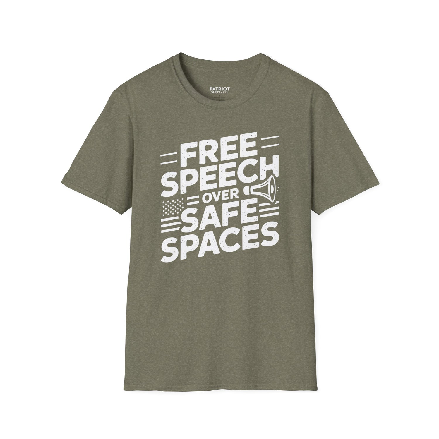 Free Speech Over Safe Spaces - Conservative First Amendment Statement T-Shirt - Patriot Supply Co.