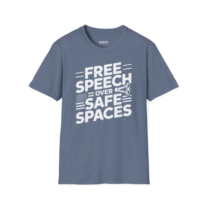 Free Speech Over Safe Spaces - Conservative First Amendment Statement T-Shirt - Patriot Supply Co.