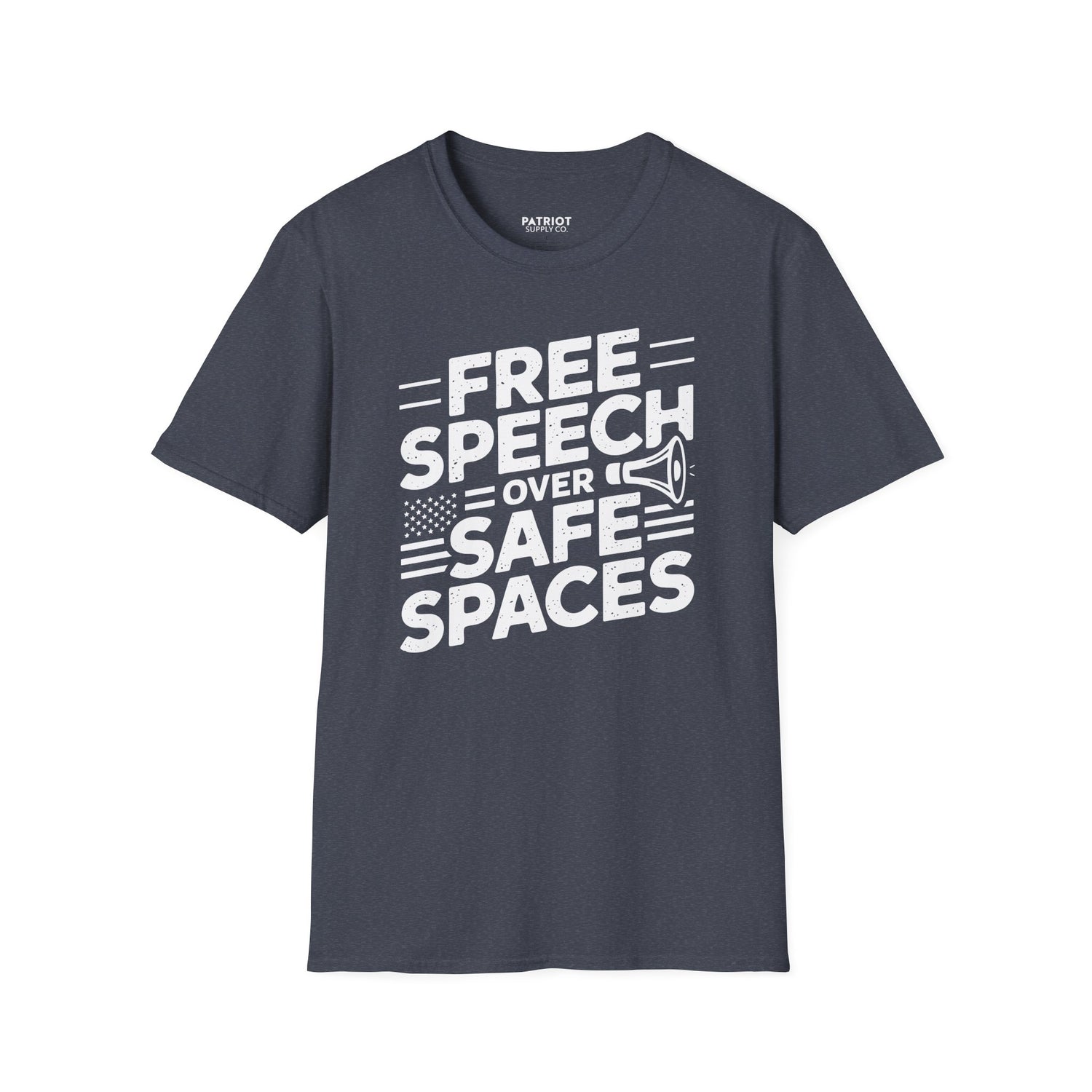 Free Speech Over Safe Spaces - Conservative First Amendment Statement T-Shirt - Patriot Supply Co.