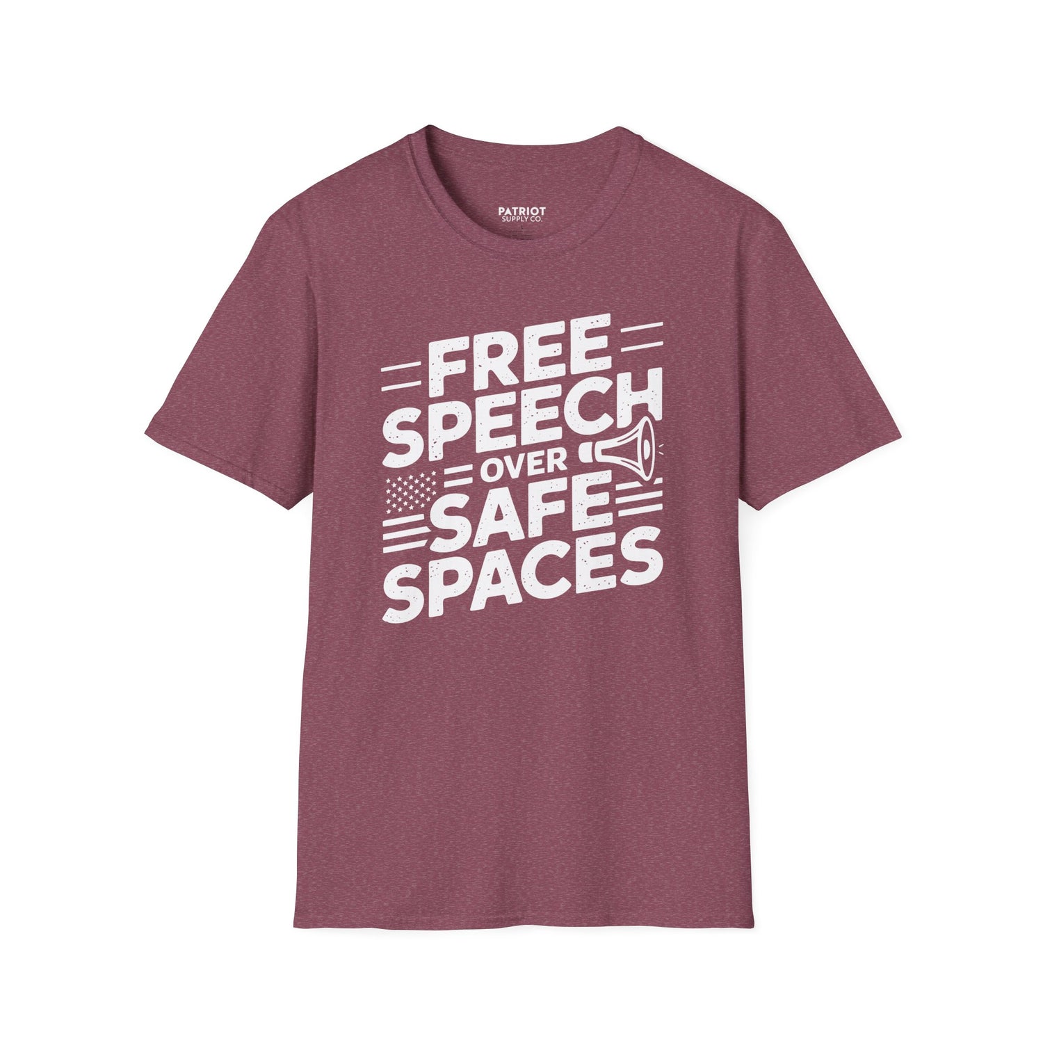Free Speech Over Safe Spaces - Conservative First Amendment Statement T-Shirt - Patriot Supply Co.