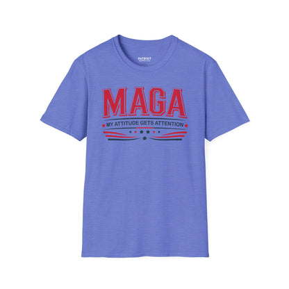 MAGA My Attitude Gets Attention - Bold Conservative Statement T-Shirt - Patriot Supply Co.