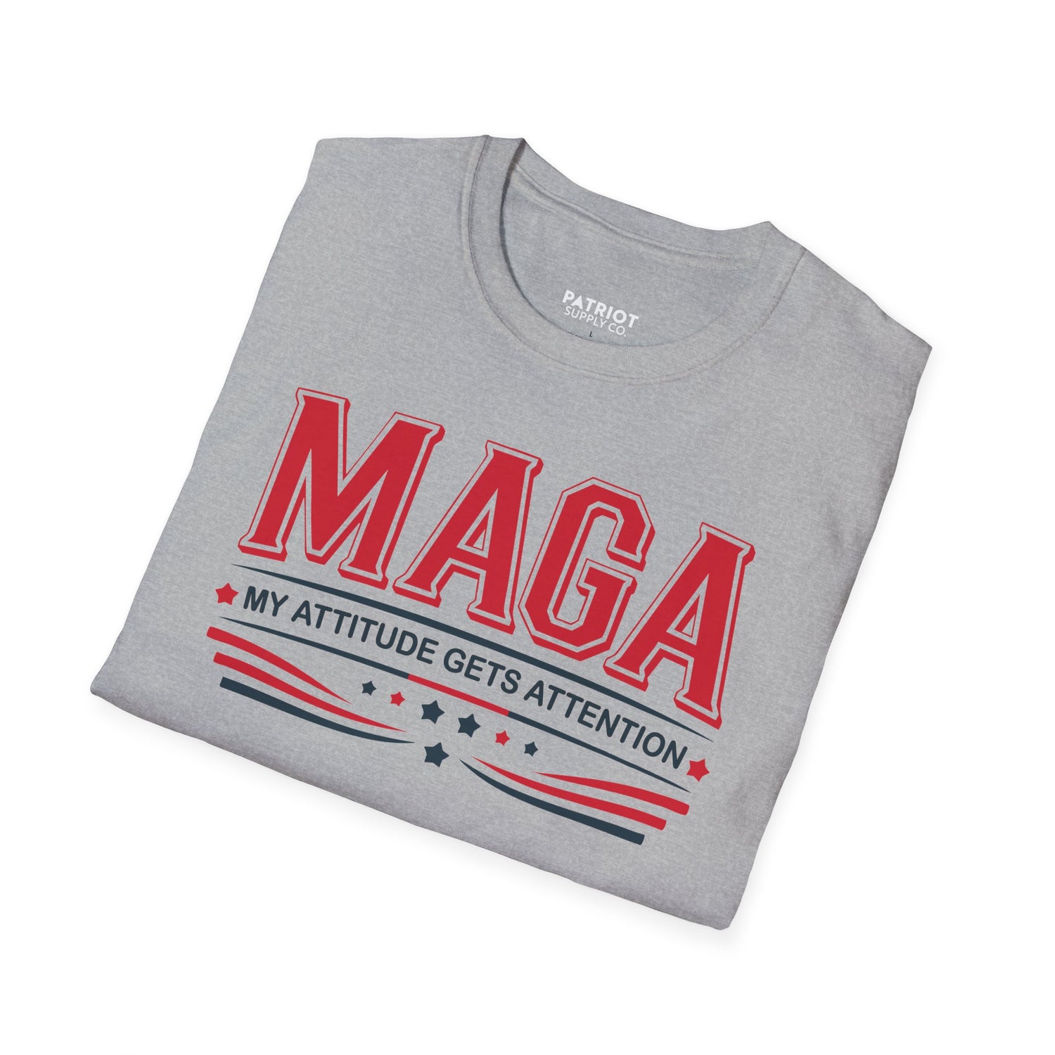 MAGA My Attitude Gets Attention - Bold Conservative Statement T-Shirt - Patriot Supply Co.