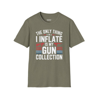 The Only Thing I Inflate Is My Gun Collection - Second Amendment Pride T-Shirt - Patriot Supply Co.