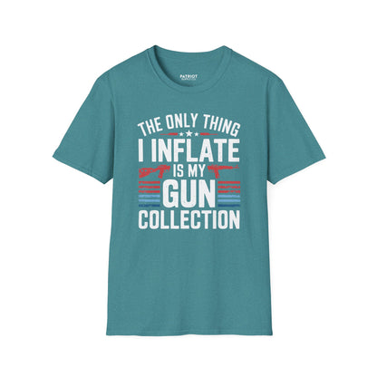 The Only Thing I Inflate Is My Gun Collection - Second Amendment Pride T-Shirt - Patriot Supply Co.