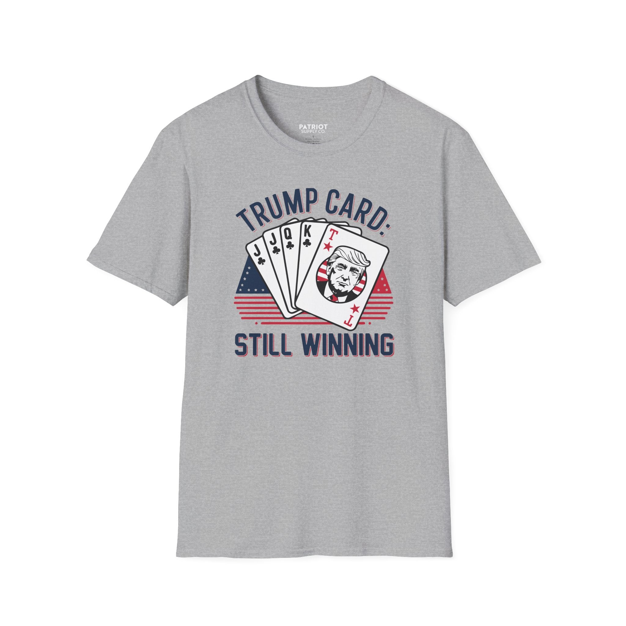 Trump Card Still Winning Unisex Softstyle T-Shirt | Political Humor Tee, Gift for Political Enthusiasts, Casual Wear, Birthday [...] - Patriot Supply Co.
