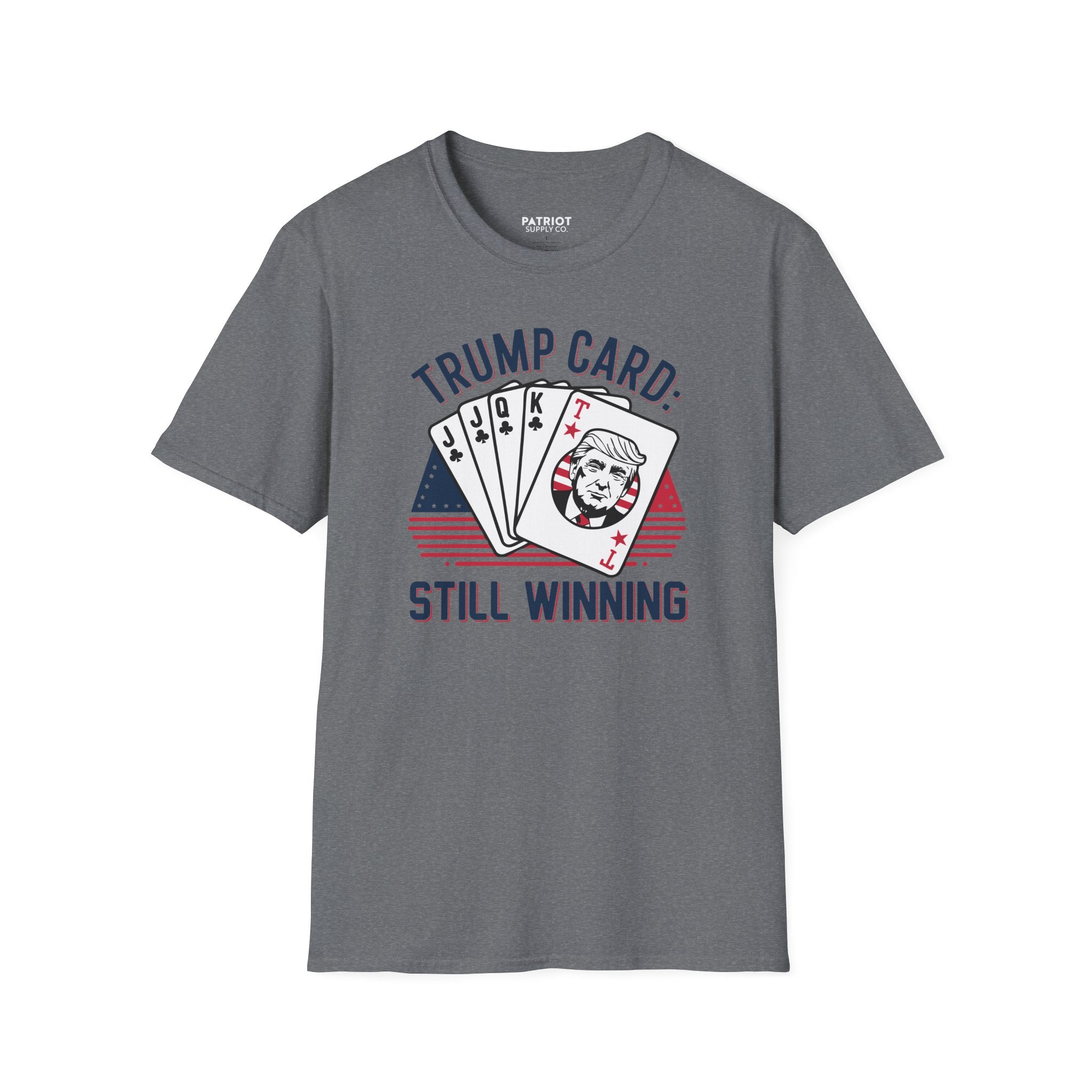 Trump Card Still Winning Unisex Softstyle T-Shirt | Political Humor Tee, Gift for Political Enthusiasts, Casual Wear, Birthday [...] - Patriot Supply Co.