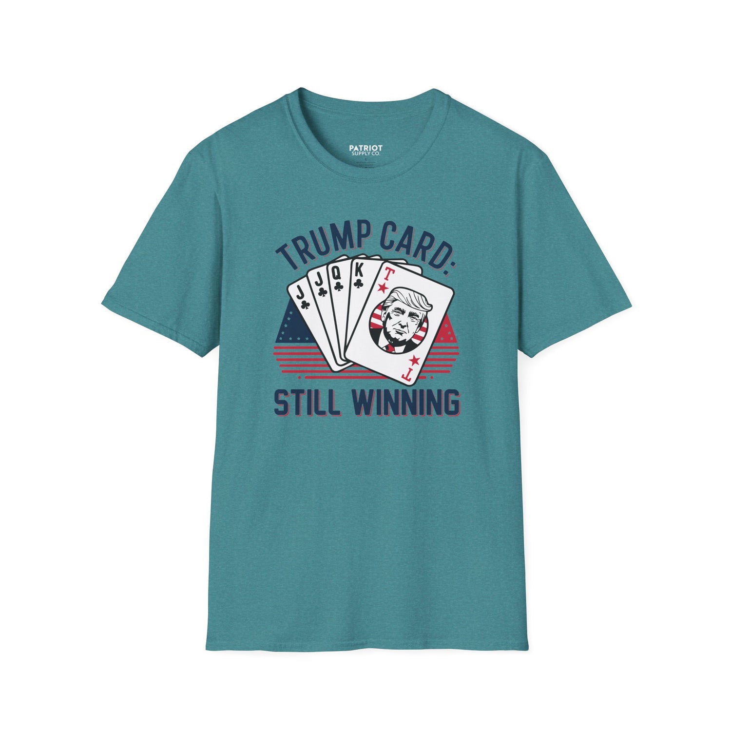 Trump Card Still Winning Unisex Softstyle T-Shirt | Political Humor Tee, Gift for Political Enthusiasts, Casual Wear, Birthday [...] - Patriot Supply Co.