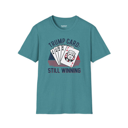 Trump Card Still Winning Unisex Softstyle T-Shirt | Political Humor Tee, Gift for Political Enthusiasts, Casual Wear, Birthday [...] - Patriot Supply Co.
